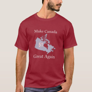 T-shirt Canada 51e cadeau de nouveauté   Politique amusant