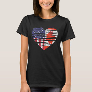 T-shirt Canada American Gros Coeur USA Patriot Heritage M