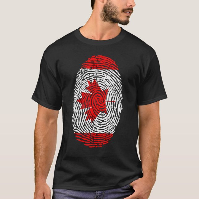 T-shirt Canada Canadian Flag Empreinte Maple Leaf Citizen (Devant)