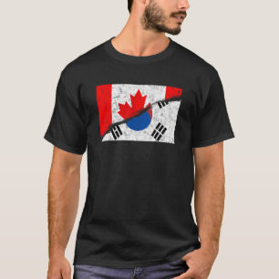 T-shirt Canada Canadiens Corée du Sud Coréen Drapeau ADN M