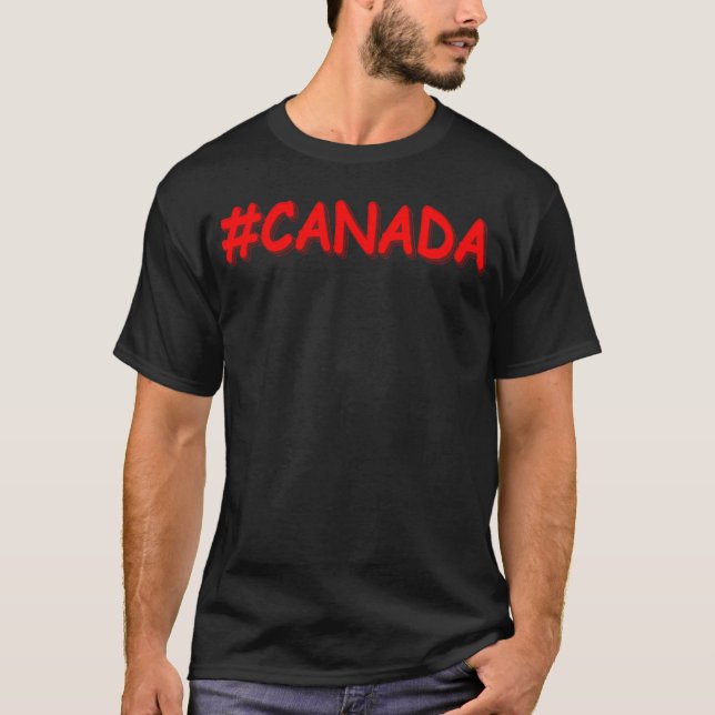 T-shirt "#CANADA" Conception d'expression mignonne. Comman (Devant)