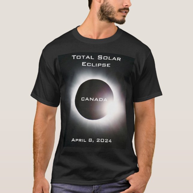 T-shirt CANADA Éclipse solaire totale 8 avril 2024 (Devant)
