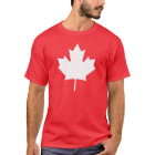 T-shirt Canada | Feuille d'érable blanche du drape