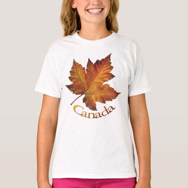 T-shirt Canada Feuille d'érable pour fille Souveni (Devant)