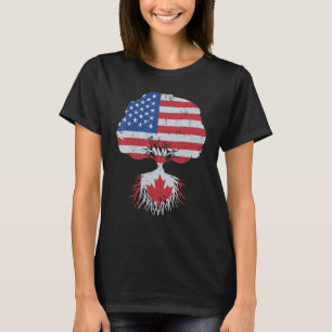 T-shirt Canada Feuille d'érable Racines canadiennes Americ