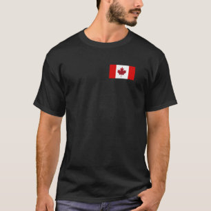 T-shirt Canada Flag Pocket Fide Vacances Voyage Canadien