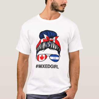 T-shirt Canada Honduras Drapeau Canadien hondurien Messy B