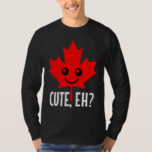 T-shirt Canada Mignon Eh Feuille d'Érable Drapeau Canadie