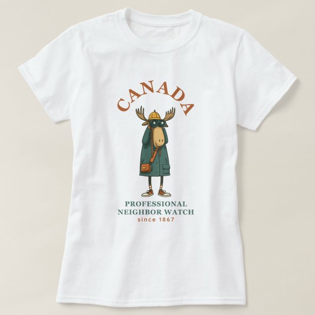 T-shirt Canada Moose Neighbours Watch (Design devant)