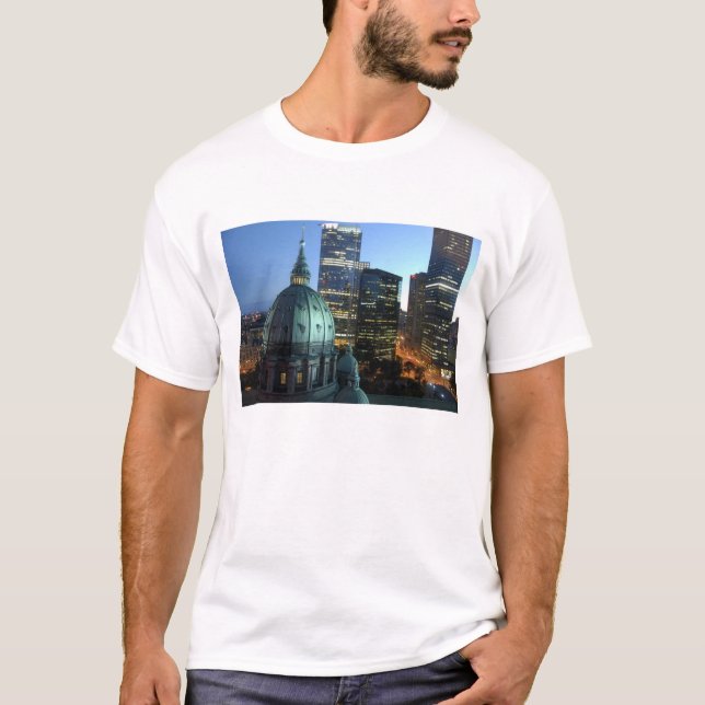 T-shirt Canada, Québec, Montréal. Centre-ville de Montréal (Devant)