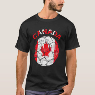 T-shirt Canada Soccer 2022 Enfants drapeau canadien pour l