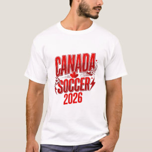 T-shirt Canada Soccer 2026 Soccer Bold Typographie de pays