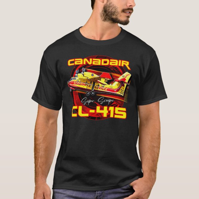 T-shirt Canadair cl-415 Super Scooper - Bombe à feu (Devant)
