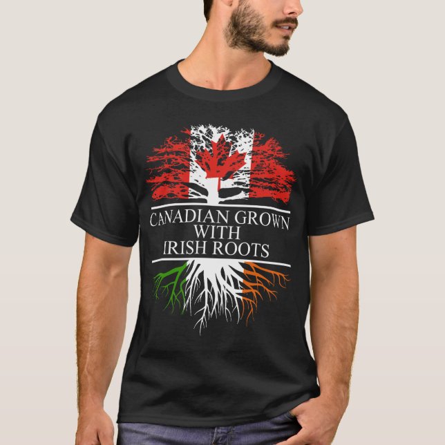 T-shirt Canadien cultivé avec des racines irlandaises (Devant)