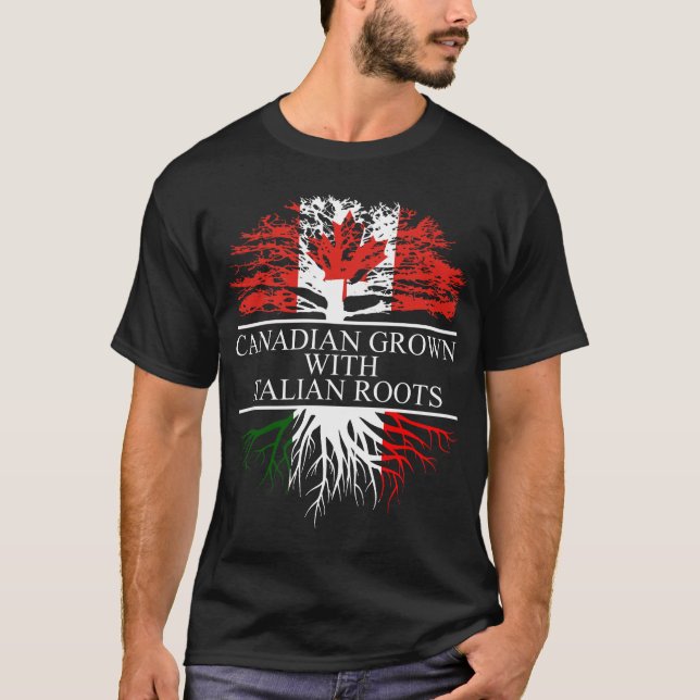 T-shirt Canadien cultivé avec des racines italiennes (Devant)