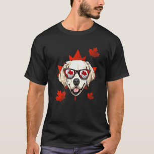 T-shirt Canadien Retriever doré Maple Leaf Patriotique Can