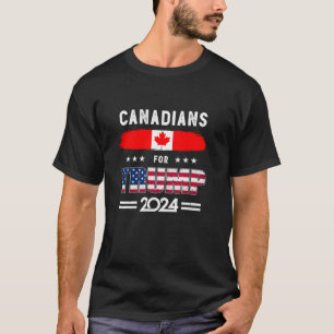 T-shirt Canadiens pour Trump 2024 Canada Drapeau patriotiq