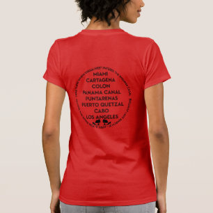 T-shirt Canal de Panama Première fois retour en noir