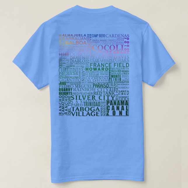 T-shirt Canal de Panama Zone Chaque Lieu (Coucher de solei (Design dos)