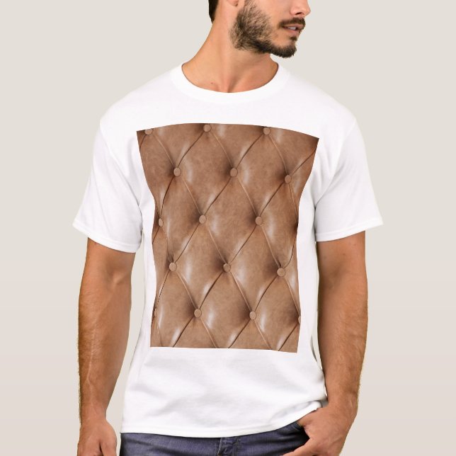 T-shirt Canapé en cuir : Arrière - plan texturé (Devant)