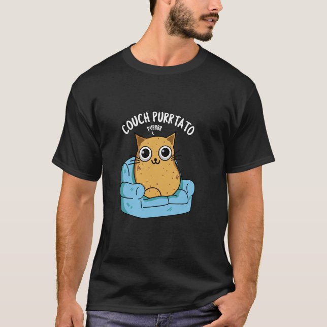 T-shirt Canapé Purr tato Drôle Pun de pommes de terre (Devant)