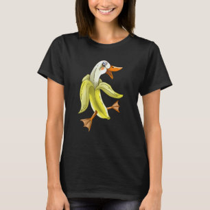 T-shirt Canard à la banane mignon Végétalien Fan drôle vég