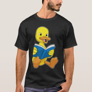 T-shirt Canard à la lecture avec livre