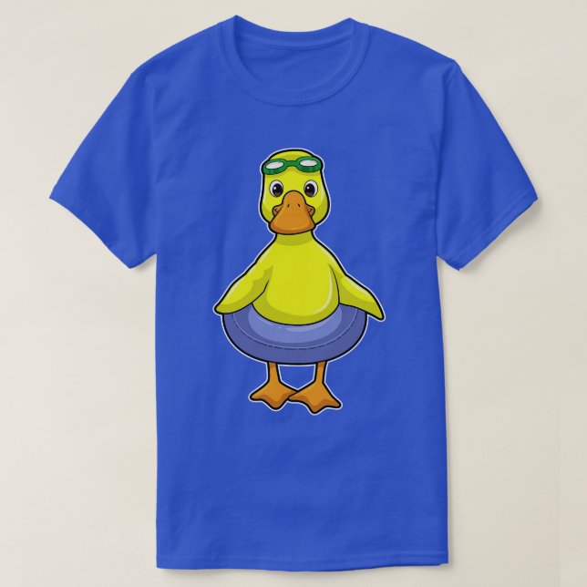 T-shirt Canard à nager avec Bague de natation 2 (Design devant)