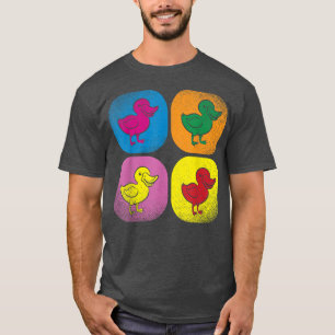 T-shirt Canard Amoureux Ferme Animal Oiseau Fermier Pop Ar