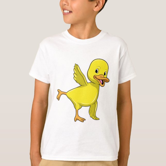 T-shirt Canard au Yoga Exercice d'étirement (Devant)