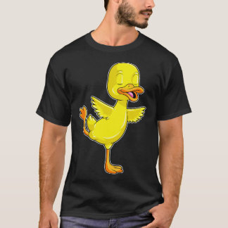 T-shirt Canard au Yoga Fitness sur une jambe