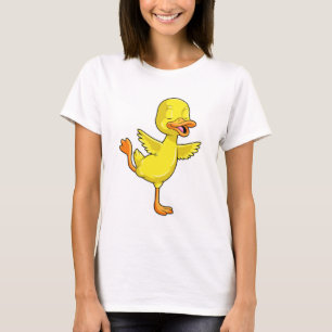 T-shirt Canard au Yoga Fitness sur une jambe