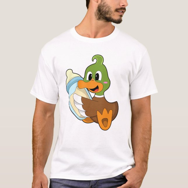 T-shirt Canard avec bouteille de lait (Devant)