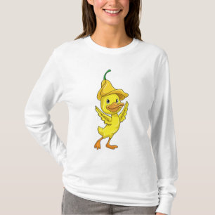 T-shirt Canard avec Casquette Bell jaune