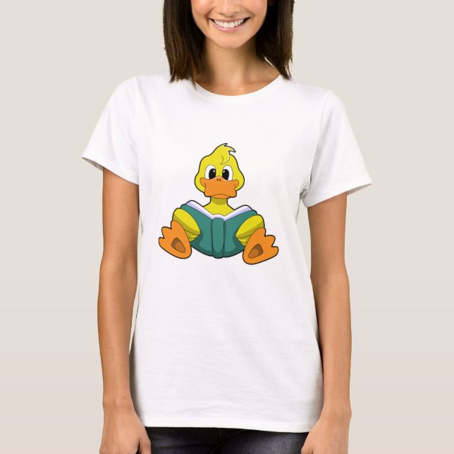 T-shirt Canard avec livre (Devant)
