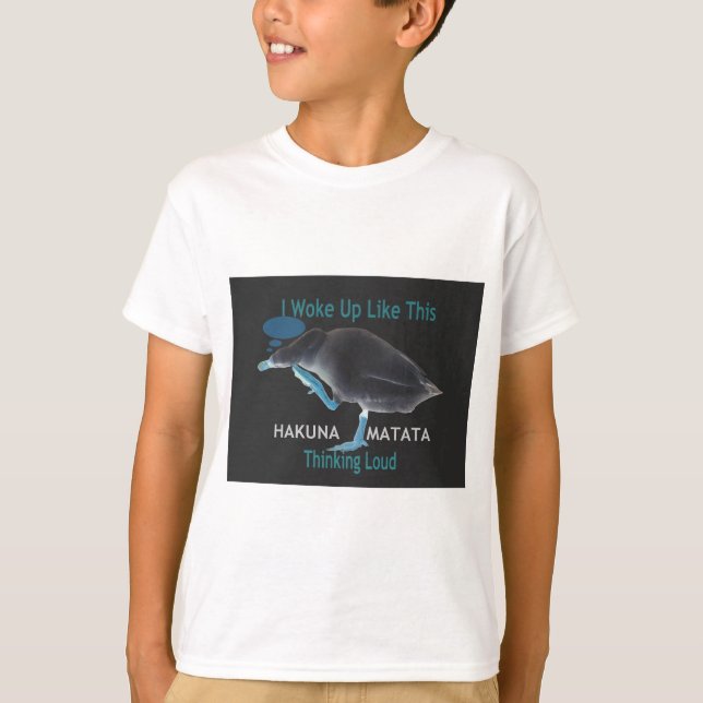 T-shirt Canard avec moi se réveille comme ça & Hakuna Mata (Devant)