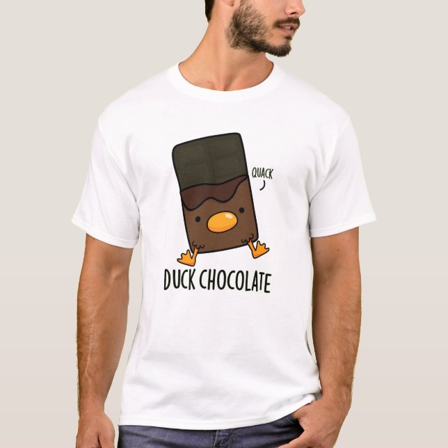 T-shirt Canard Chocolat Funny Dark Chocolate Pun (Devant)