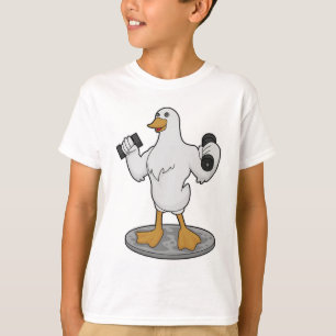 T-shirt Canard comme Bodybuilder avec des cloches