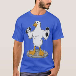 T-shirt Canard comme Bodybuilder avec des cloches