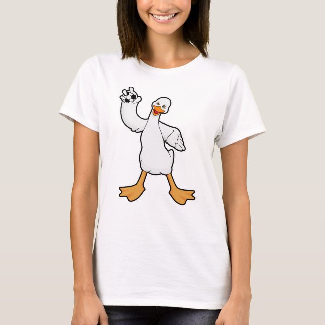T-shirt Canard comme joueur de handball avec Handball (Devant)