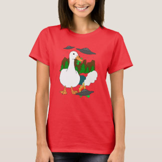 T-shirt Canard contre Aliens