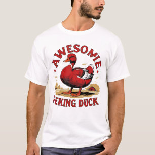 T-shirt canard de ferme rétro superbes péking vintage