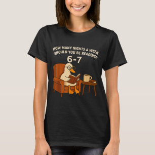 T-shirt Canard drôle livre de lecture 67 Six Sept Meme 