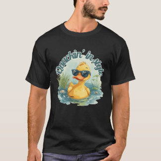 T-shirt Canard élégant cool avec lunettes de soleil - Drôl