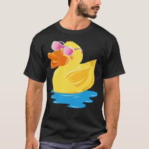 T-shirt canard en caoutchouc amusant avec animal de compag