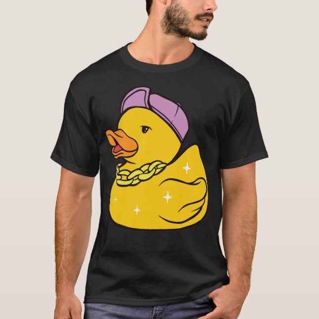 T-shirt canard en caoutchouc de gangster, petit bandit, an (Devant)