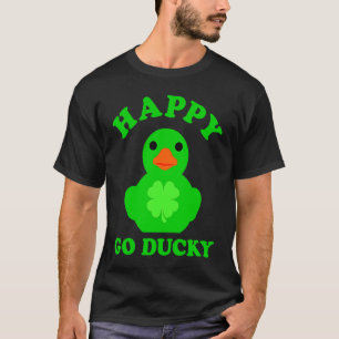 T-shirt Canard en caoutchouc Happy Go Ducky Four Leaf Clov
