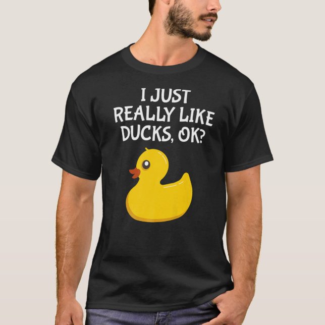 T-shirt Canard En Caoutchouc J'Aime Vraiment Les Canards O (Devant)