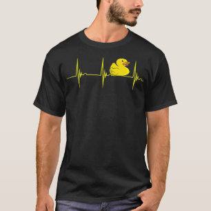 T-shirt Canard en caoutchouc Jaune Caoutchouc Canard Coeur