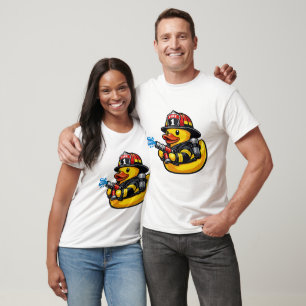 T-shirt Canard en Caoutchouc Pompiers
